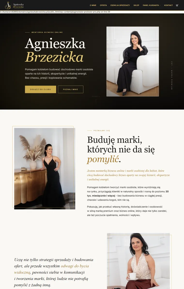 Strona i platforma kursowa Agnieszki Brzezickiej